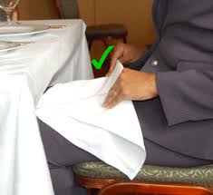 napkin on the guest's lap