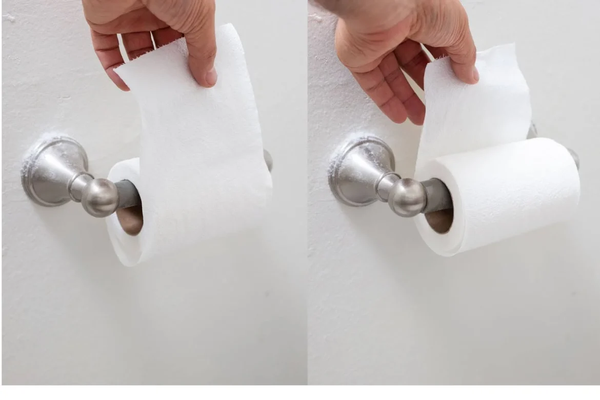 toilet paper over or under